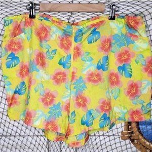 Womens Plus Catalina floral print swim shorts size‎ 1X